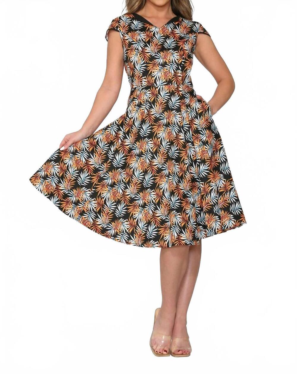 NEW ORCHID BLOOM tiki swing dress in multicolor